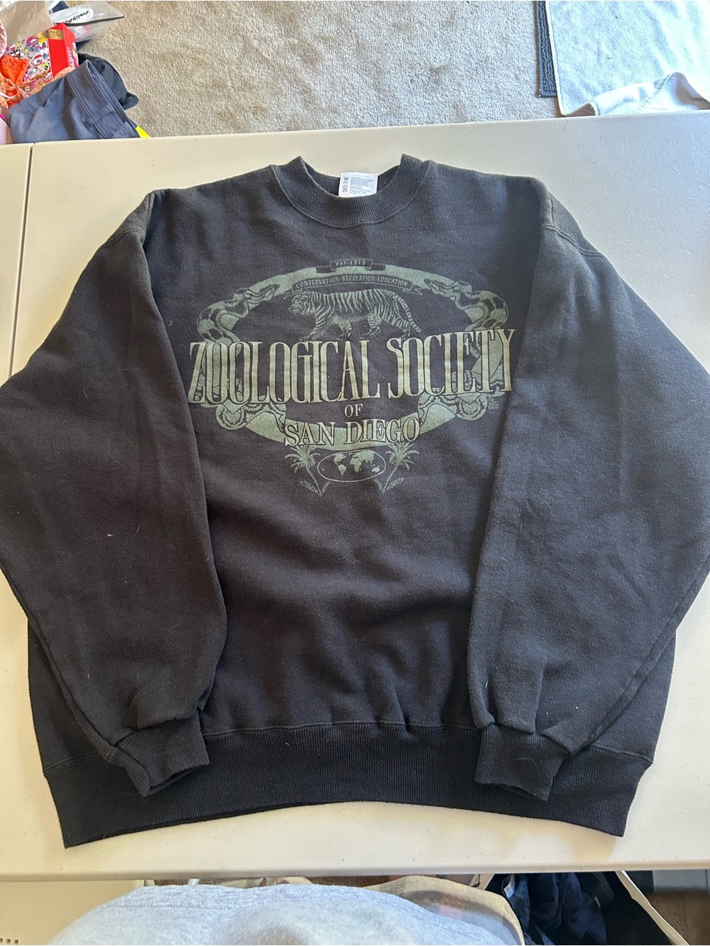 Zoological Society of San Diego Black Crewneck Sweatshirt